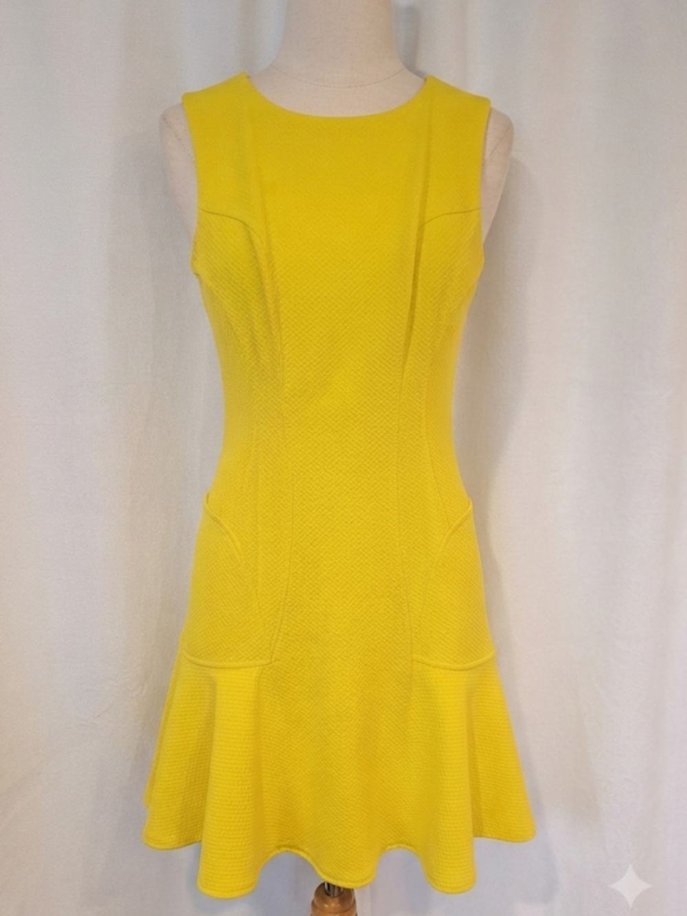 Betsey Johnson Brilliant Yellow Sleeveless Fit & Flare Dress